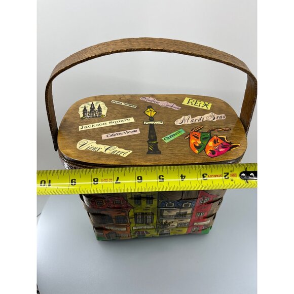 Boho Basket Purse, Vintage Nan Caro Design, Signed by J Hussey of Metairie, LA - Picture 2 of 16